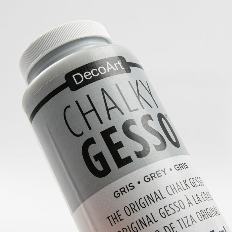 Dim Gray DecoArt Chalky Gesso Ultra-Matte Primer Grey  473ml Home Decor Paint