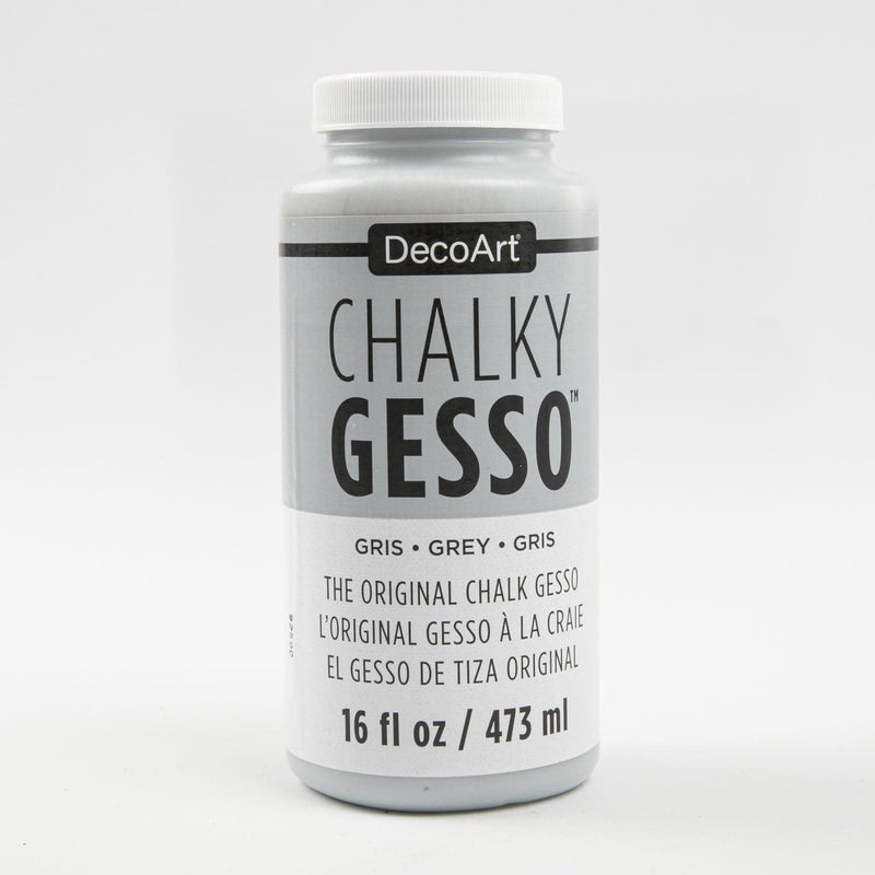 Gray DecoArt Chalky Gesso Ultra-Matte Primer Grey  473ml Home Decor Paint