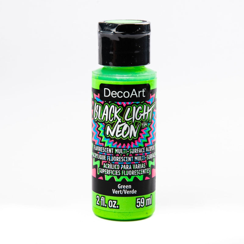 Medium Sea Green DecoArt Black Light Neon Acrylic Paint 59ml - Green Neon/UV and Black Light Paint