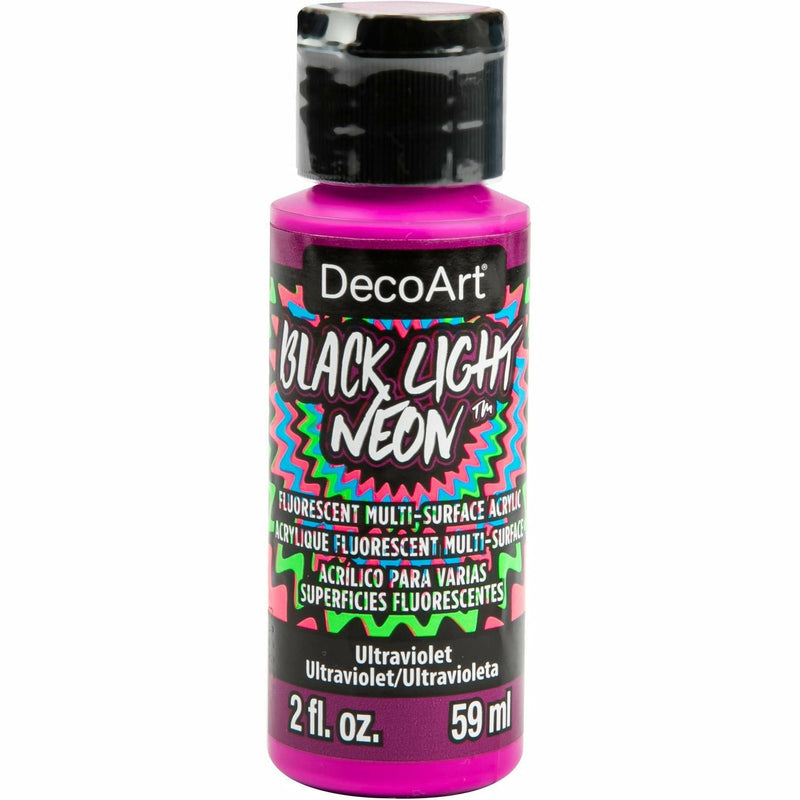 Dark Slate Gray DecoArt Black Light Neon Acrylic Paint 59ml -Ultra Violet Neon/UV and Black Light Paint