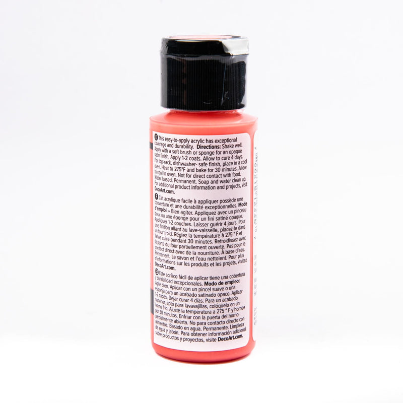 Gray DecoArt Glass Paint 59ml Coral Glass and Ceramic Paint