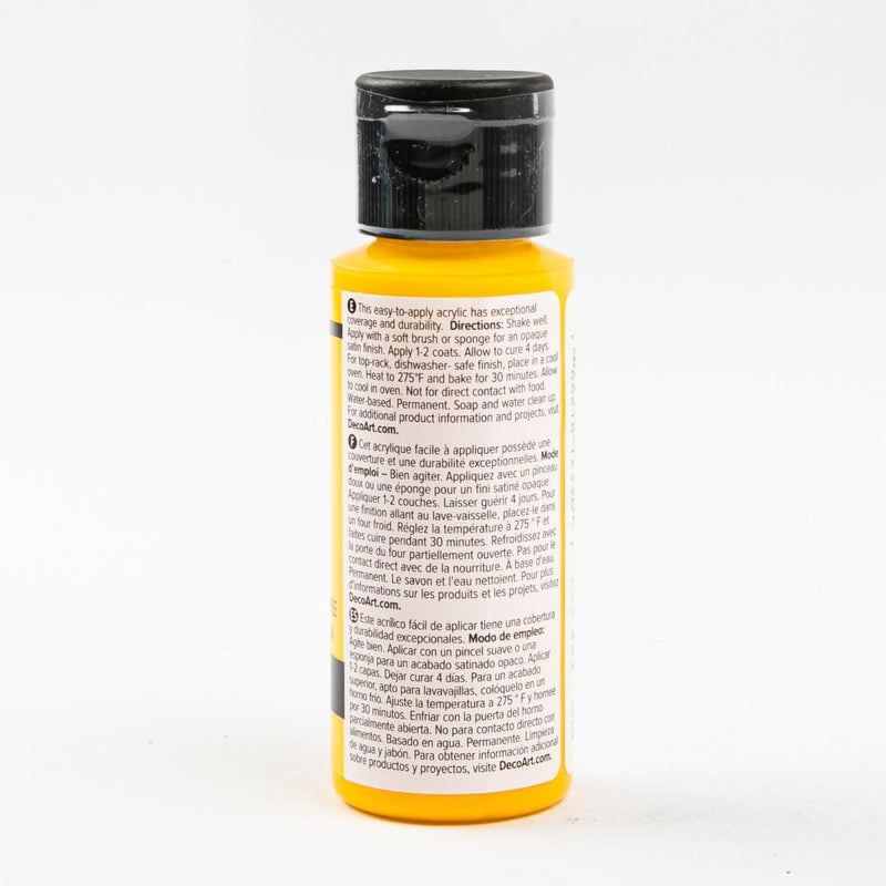 Gray DecoArt Glass Paint 59ml Yellow Glass and Ceramic Paint