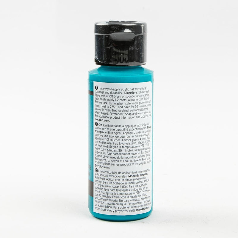 Gray DecoArt Glass Paint 59ml Turquoise Glass and Ceramic Paint