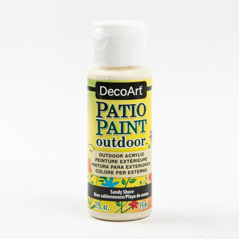 Dark Khaki DecoArt Patio Paint 59ml Off White Outdoor Paint