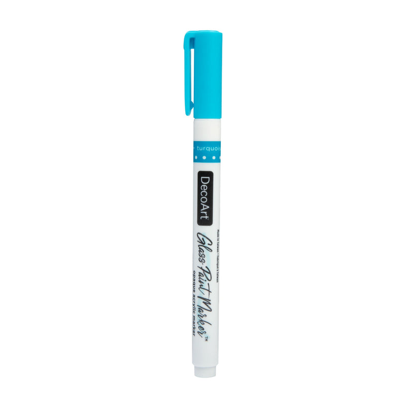 Light Gray DecoArt Glass Paint Marker 1mm - Turquoise Pens and Markers