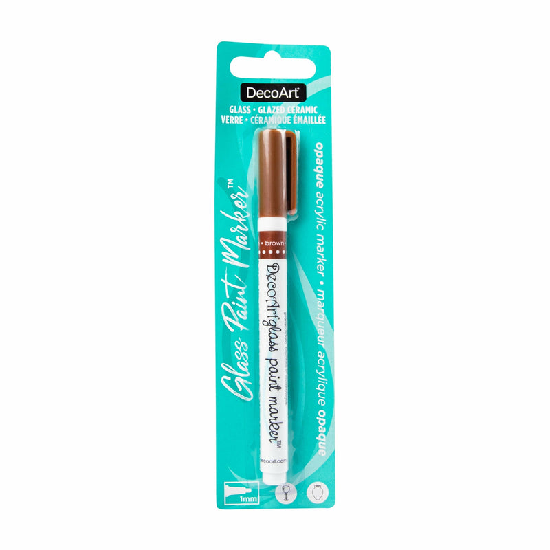 Dark Turquoise DecoArt Glass Paint Marker 1mm - Brown Pens and Markers