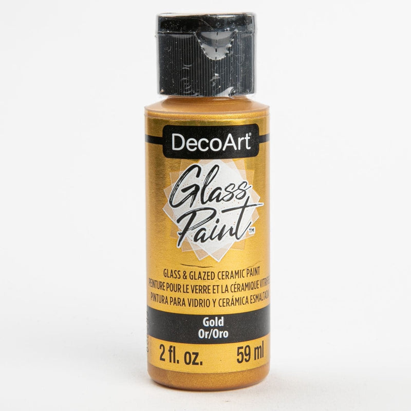 Sandy Brown DecoArt Glass Paint 59ml Gold Glass and Ceramic Paint