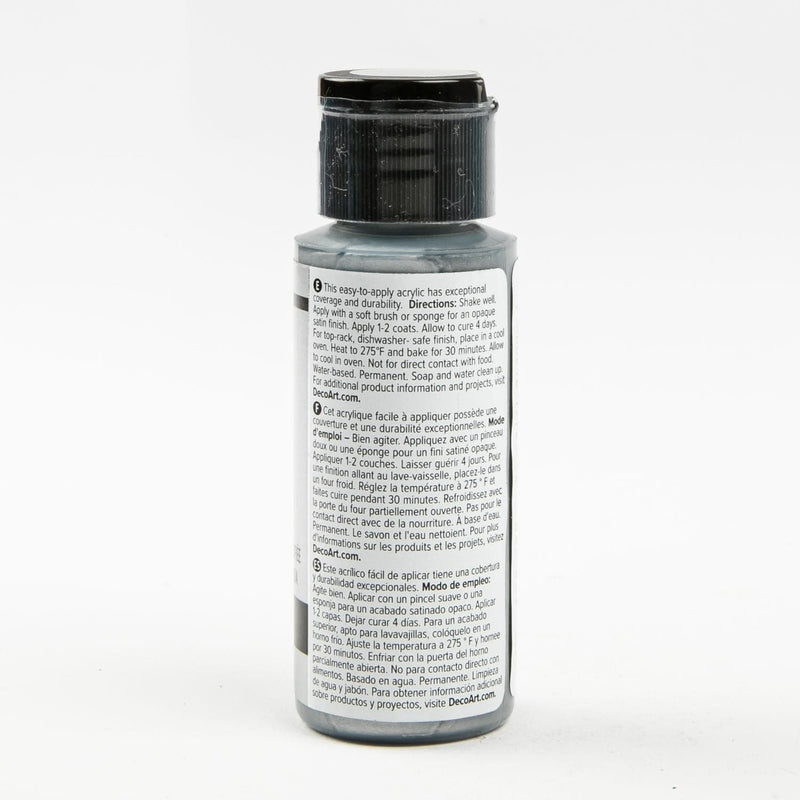 Gray DecoArt Glass Paint 59ml Silver Glass and Ceramic Paint