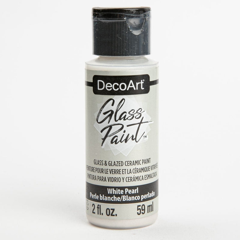 Gray DecoArt Glass Paint 59ml White Pearl Glass and Ceramic Paint