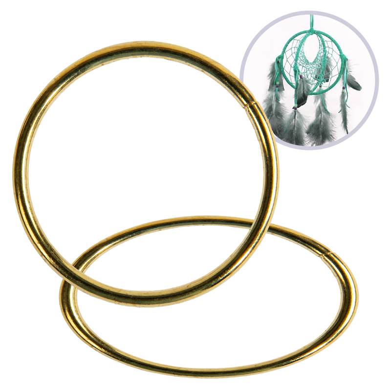 Dark Khaki MultiCraft Brass Rings-Round 10.2cm (2 Pieces) Craft Basics