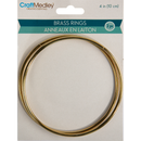 Gray MultiCraft Brass Rings-Round 10.2cm (2 Pieces) Craft Basics