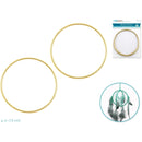 Beige MultiCraft Brass Rings-Round 10.2cm (2 Pieces) Craft Basics