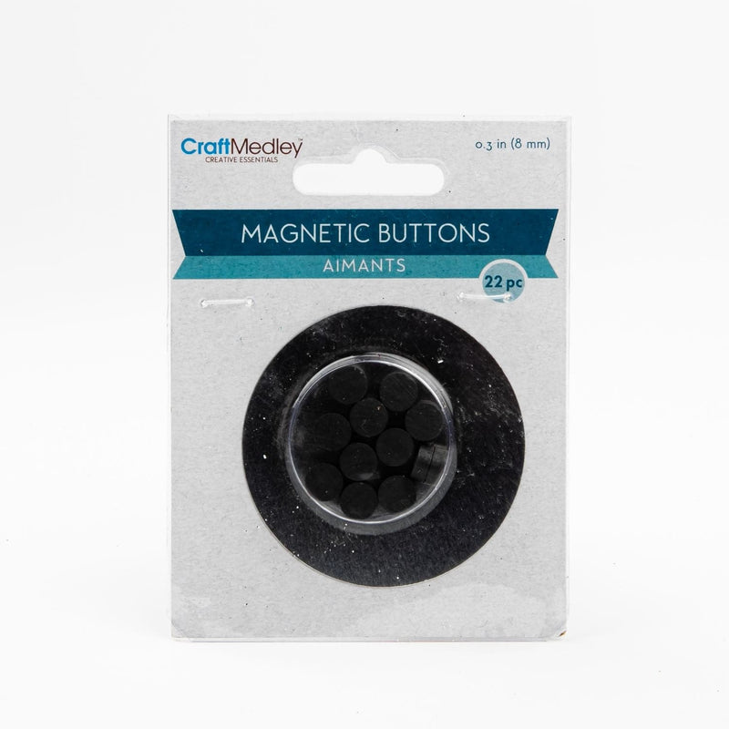 Black Magnetic Buttons
8mm 22/Pkg Magnets