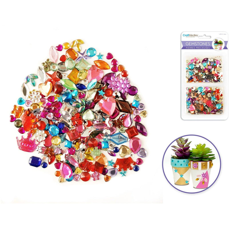 MultiCraft Craft Embellishment GemstonesAssorted Shapes, Colors, Siz