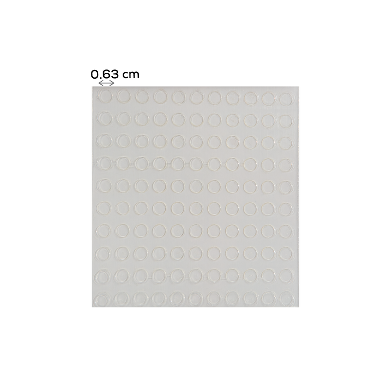 Light Gray MultiCraft Clear Glue Pads: High Tack Flat Acid Free-Round 6.35mm (121 Pieces) Craft Basics