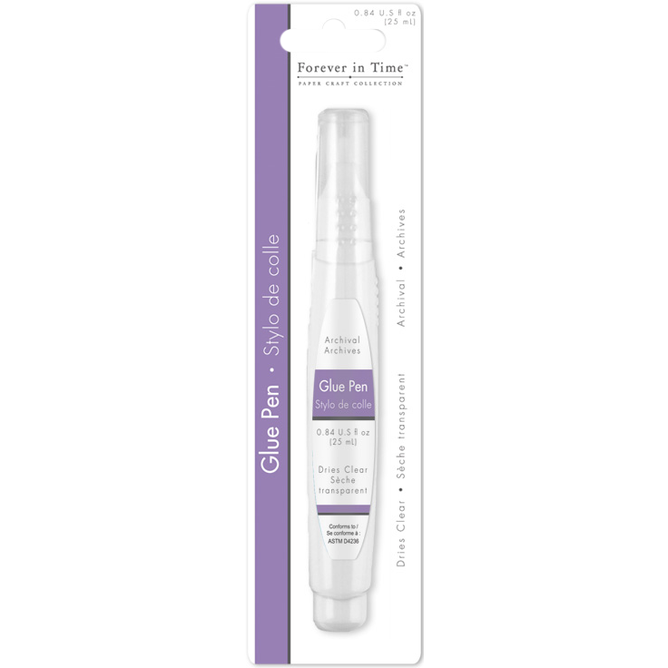 Lavender MultiCraft Scrapbook Glue Pen-Clear (Archival/Photo Safe) 25ml Craft Basics