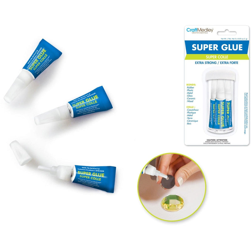 MultiCraft Craft Medley Super Glue Tubes in Safety CaseExtra Strong 3