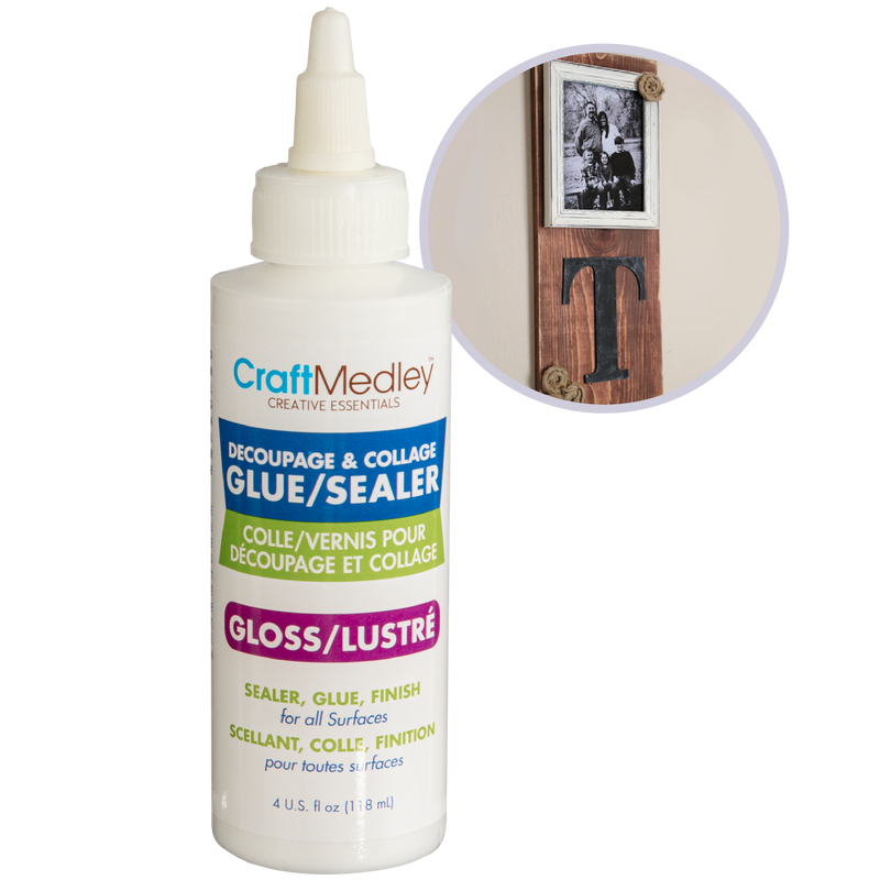 Light Gray MultiCraft Craft Medley Glue: All-In-One Glue Sealer Finish Non Toxic-Gloss 118ml Craft Basics