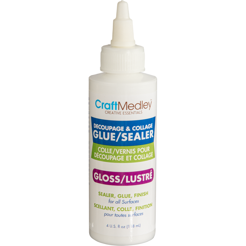 Light Gray MultiCraft Craft Medley Glue: All-In-One Glue Sealer Finish Non Toxic-Gloss 118ml Craft Basics