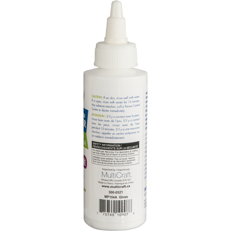 Light Gray MultiCraft Craft Medley Glue: All-In-One Glue Sealer Finish Non Toxic-Gloss 118ml Craft Basics