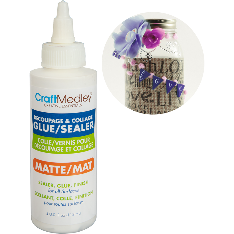 Light Gray MultiCraft Craft Medley Glue: All-In-One Glue Sealer Finish Non Toxic-Matte 118ml Craft Basics