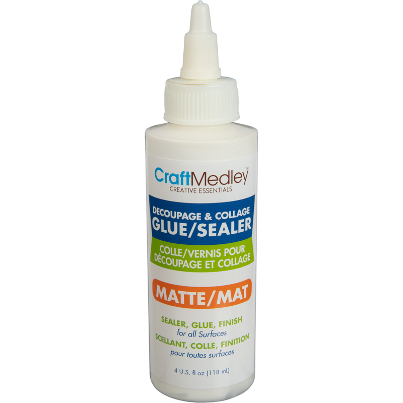 Light Gray MultiCraft Craft Medley Glue: All-In-One Glue Sealer Finish Non Toxic-Matte 118ml Craft Basics