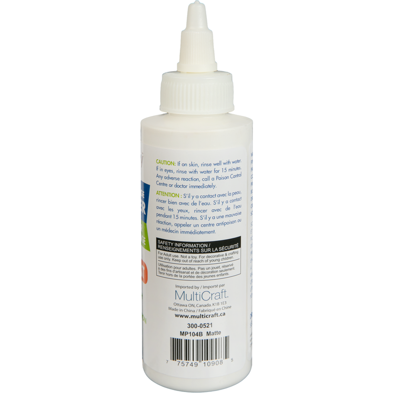 Light Gray MultiCraft Craft Medley Glue: All-In-One Glue Sealer Finish Non Toxic-Matte 118ml Craft Basics