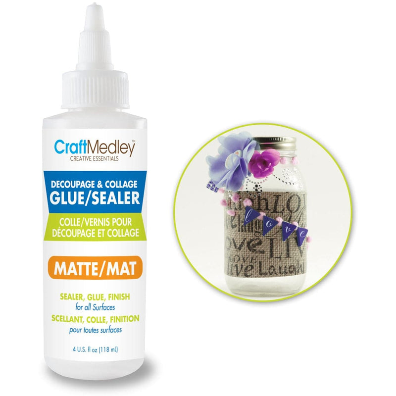 Beige MultiCraft Craft Medley Glue: All-In-One Glue Sealer Finish Non Toxic-Matte 118ml Craft Basics