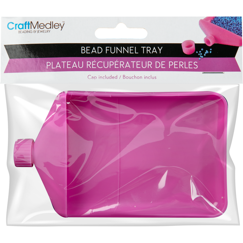 Pale Violet Red MultiCraft Beading Jewellery Tool: Bead Funnel Tray With Cap (12cm) Jewelry Making