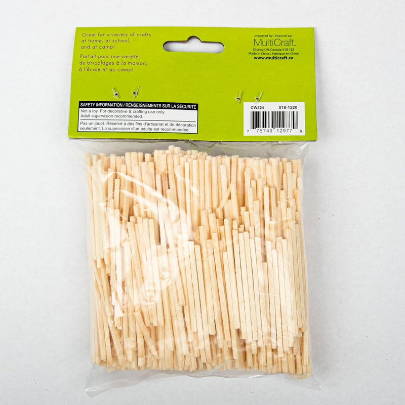 Bisque Craft Match Sticks 750 Pieces. Kids Wood Craft