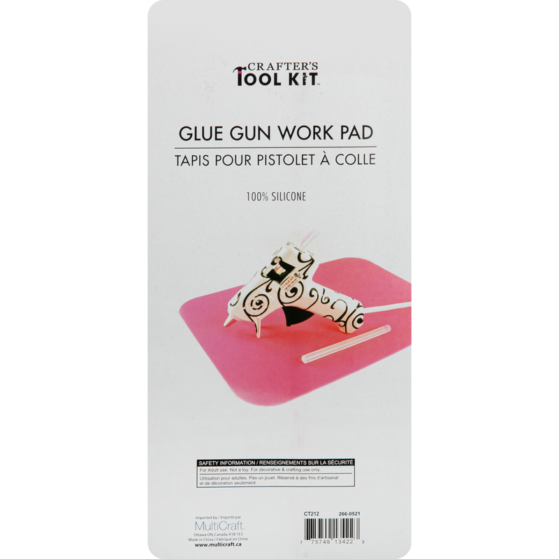 Light Gray MultiCraft Crafter's Toolkit: Glue Gun Work Pad-100% Silicone  19.05x26.67cm Paper Craft