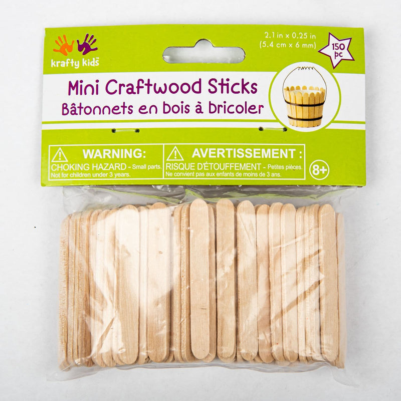 Yellow Green Mini Craft Sticks

Natural 54mm 150/Pkg Kids Wood Craft