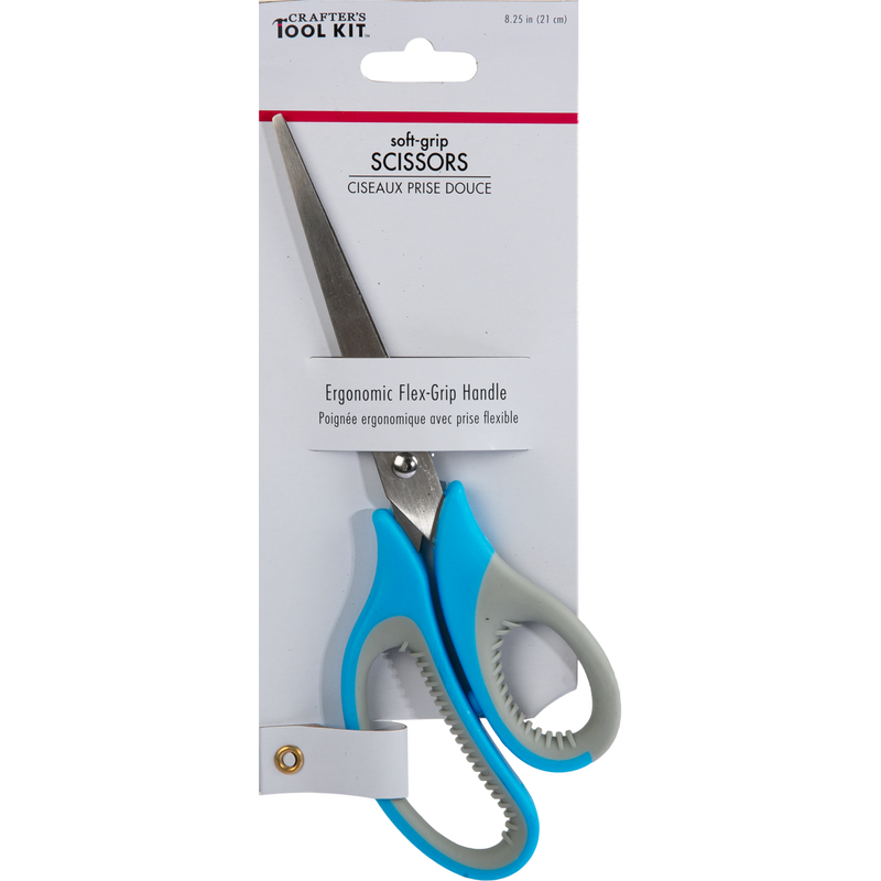 Light Gray MultiCraft Crafter's Toolkit: Soft Grip Scissors 21cm Paper Craft