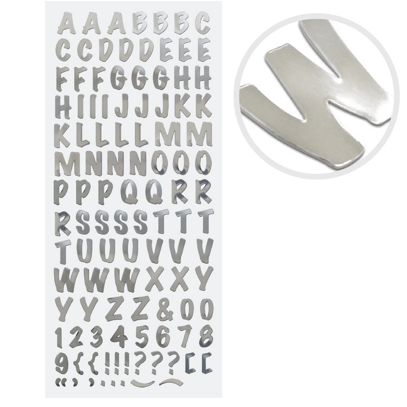 Lavender MultiCraft Paper Craft Sticker: Foil Fancy Everyday Themes Clear Photo Safe-Silver Caps Font 12.7x30.5cm Paper Craft