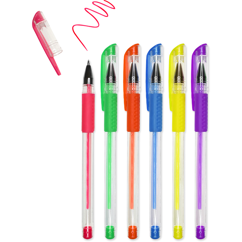 Light Gray MultiCraft Color Flow Gel Pen 'Living In Color' Premium-Neons (6 Pack) Pens and Markers