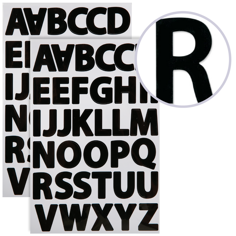 Light Gray MultiCraft Paper Craft Sticker: Font Medley-Black Block Large 28.6mm, 14.2x22.1cm (2 Sheets) Paper Craft