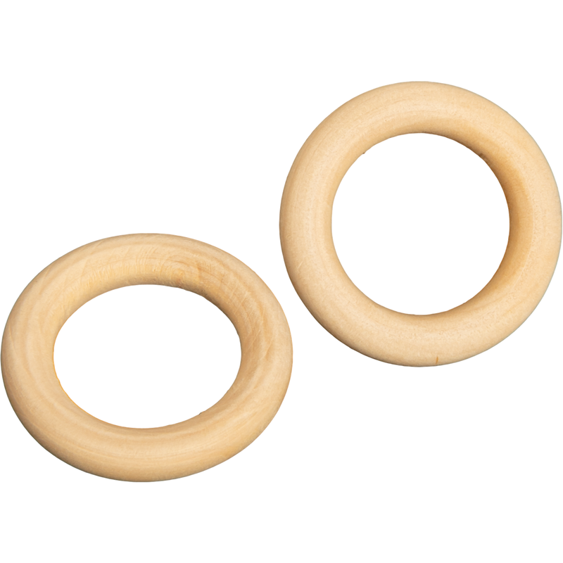 Wheat MultiCraft Craftwood Rings-Natural 35mm (9 Piece) Woodcraft