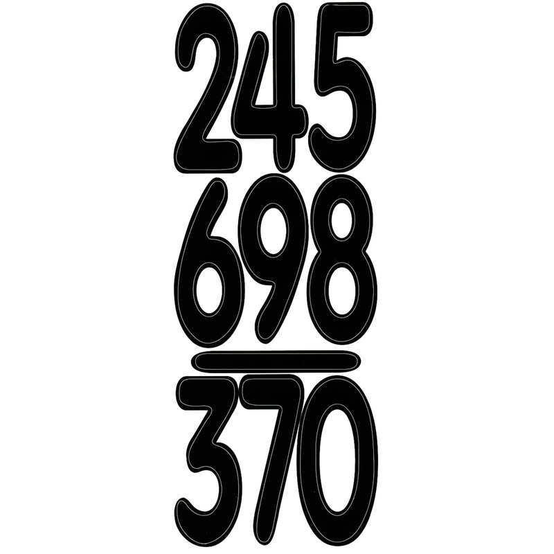 Black MultiCraft Paper Craft Sticker: Letters & Numbers Medley Clear-Numbers Black 88.9mm, 12.7x30.5cm Paper Craft