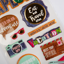 Light Gray MultiCraft Paper Craft Sticker: 3D Foil Pop Up-Explore 17.5x9.5cm Paper Craft