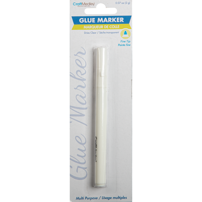 Light Gray MultiCraft Craft Medley Glue Marker  Transparent-Fine Tip 2g Craft Basics