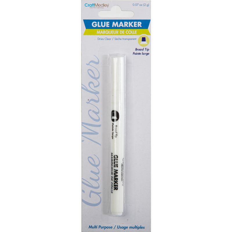 Light Gray MultiCraft Craft Medley Glue Marker, Broad Tip-Transparent 2g Craft Basics