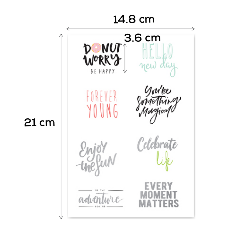 Light Gray MultiCraft Vellum Foil Print Stack Packs-Inspirational Quotes 4, 14.7x20.8cm  (12 Sheets) Paper Craft