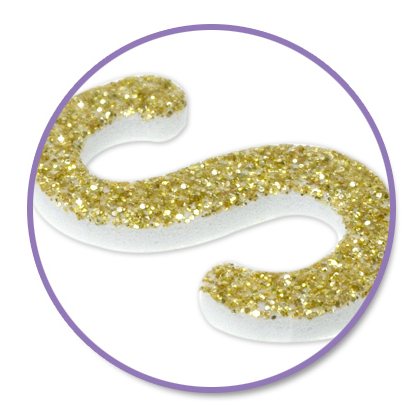 Light Gray MultiCraft Paper Craft Sticker: Glitter Foam Alphabet Letters 19mm-Gold 14.2x27.9cm Paper Craft