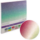 Gray MultiCraft Scrapbook Paper: Glam Glitter Cardstock-Ombre Pastel 15.2x15.2cm, 190gsm, 6 Colours (12 Sheets) Paper Craft