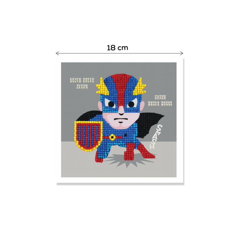 Dark Gray MultiCraft Krafty Kids Kit: DIY Diamond Art Kit-Superhero Adult Craft Kit