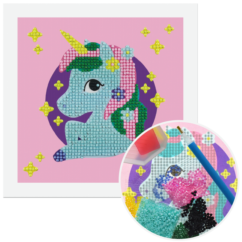 Thistle MultiCraft Krafty Kids Kit: DIY Diamond Art Kit-Unicorn Adult Craft Kit