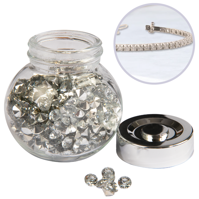 Light Gray MultiCraft Craft Embellishment: Rhinestone Diamond Jar-Crystal 30g, 6mm x 4.5mm Beading