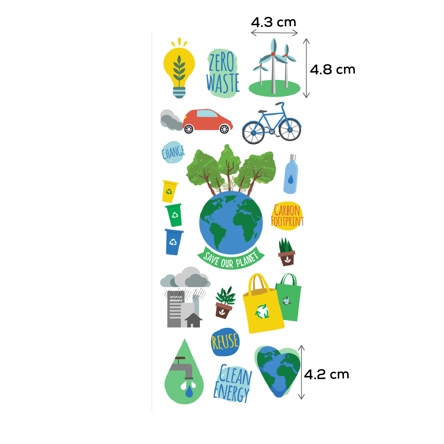 Cadet Blue MultiCraft Paper Craft Sticker: Classic Themes 'Clear' Photo Safe-Climate Change 12.7x30.5cm Paper Craft