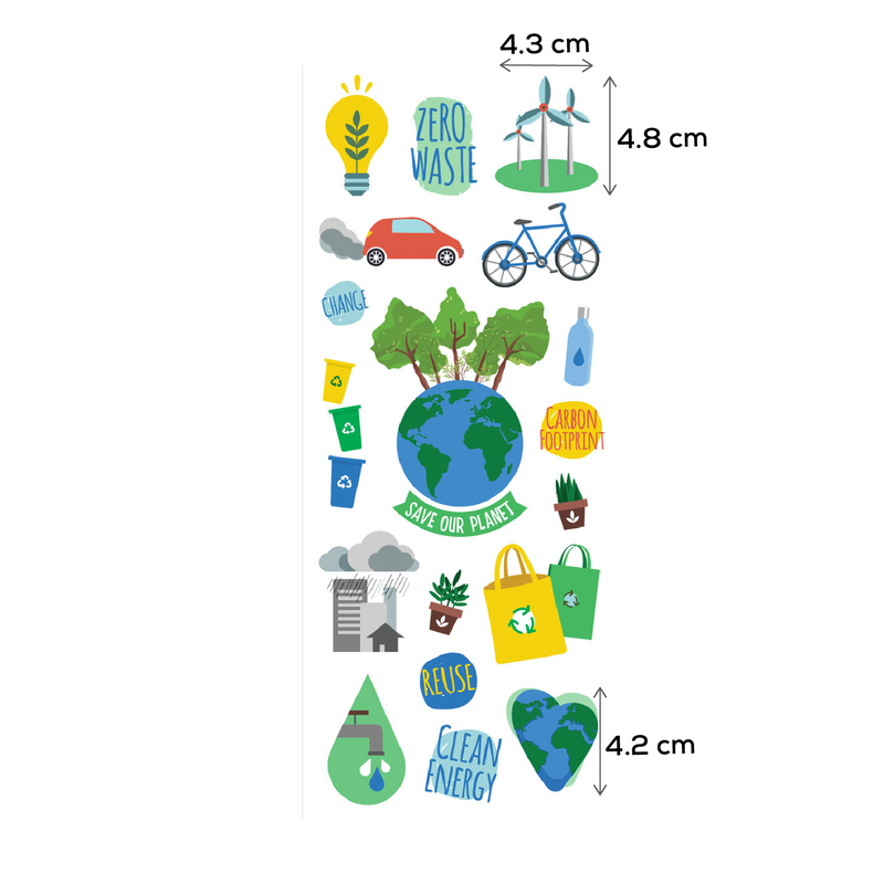 Cadet Blue MultiCraft Paper Craft Sticker: Classic Themes 'Clear' Photo Safe-Climate Change 12.7x30.5cm Paper Craft