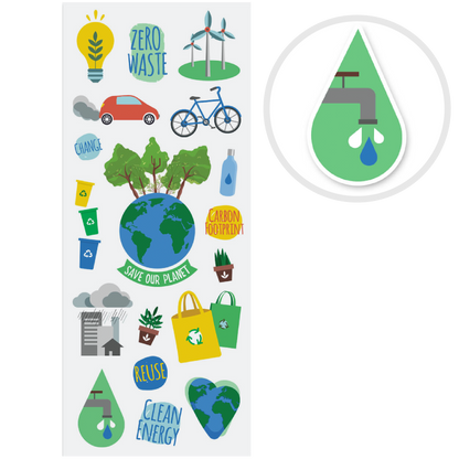 Lavender MultiCraft Paper Craft Sticker: Classic Themes 'Clear' Photo Safe-Climate Change 12.7x30.5cm Paper Craft